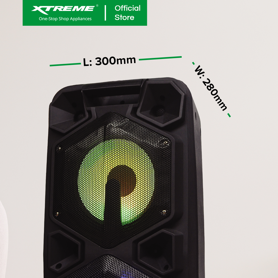 XTREME 350W One Way Portable Speaker System USB Micro SD FM Mic Input Guitar Inpu | XBLAST-10GT