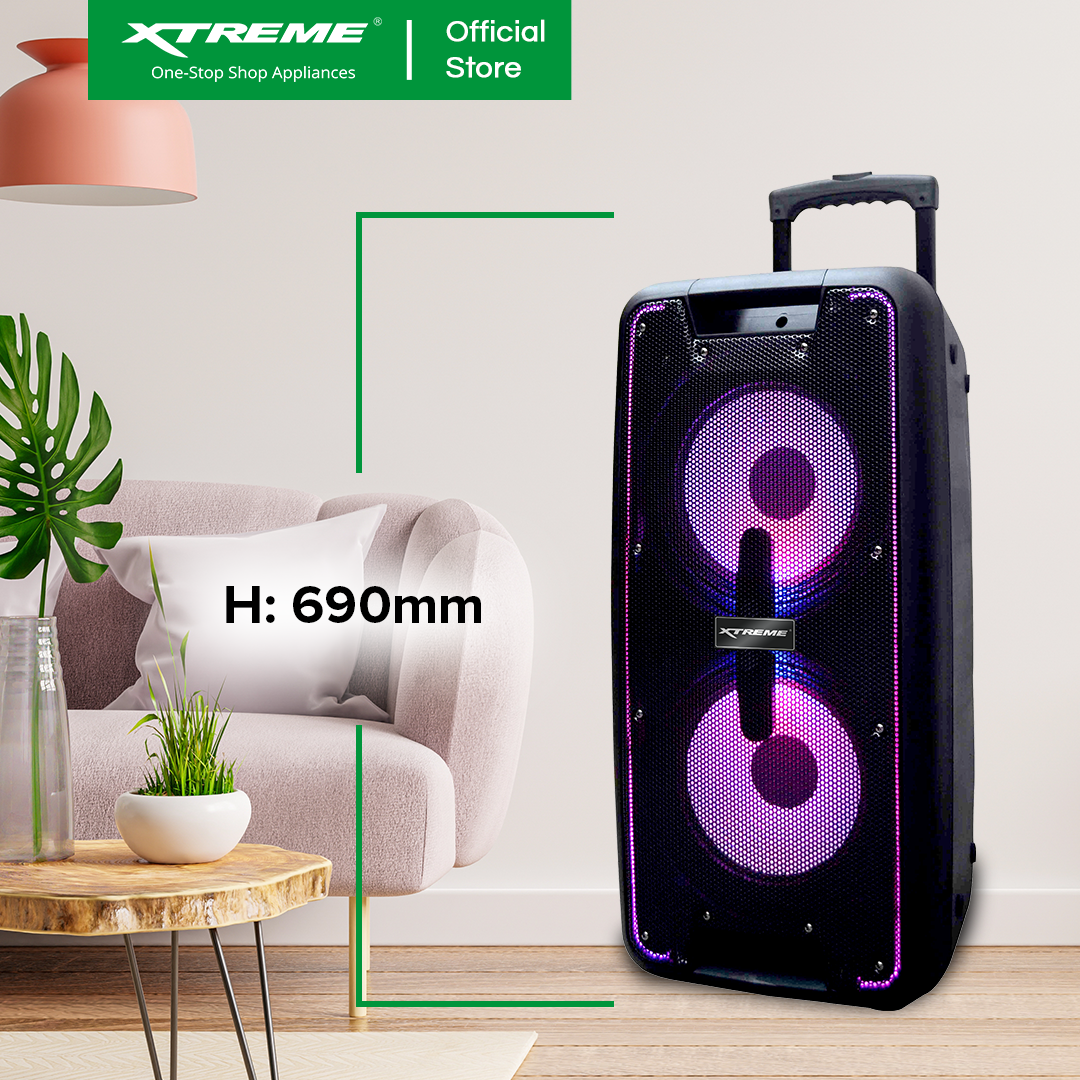 XTREME 350W Portable Speaker System USB Micro SD FM Radio Mic Input Guitar Input | XBLAST-10TR