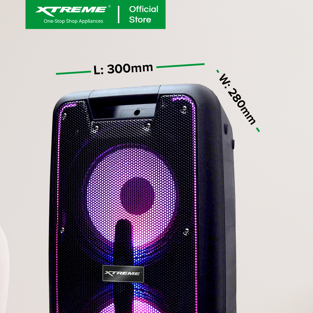 XTREME 350W Portable Speaker System USB Micro SD FM Radio Mic Input Guitar Input | XBLAST-10TR