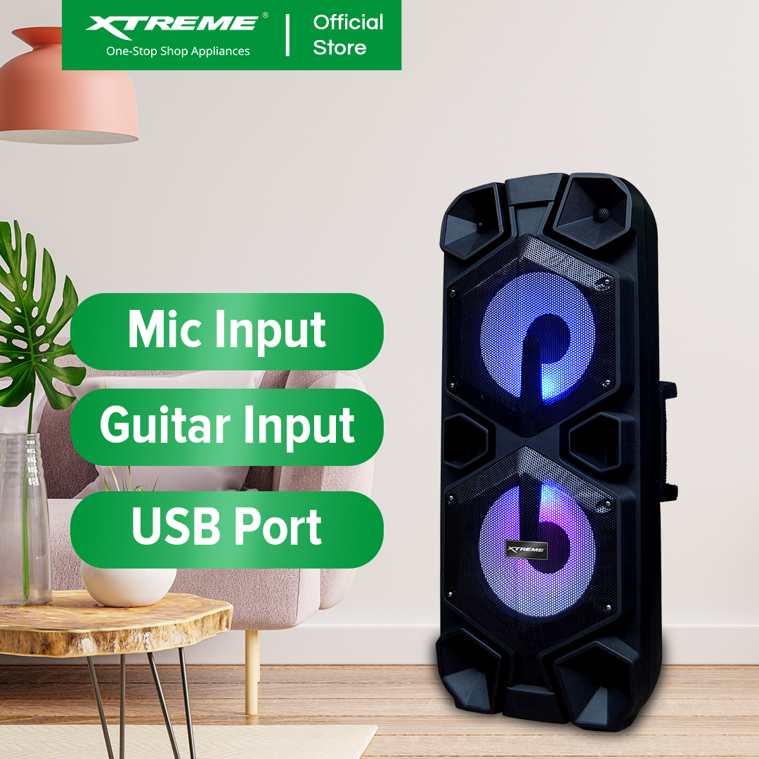 XTREME 450W Portable Speaker System USB Micro SD FM Radio Mic Input Guitar Input  | XBLAST-12GT
