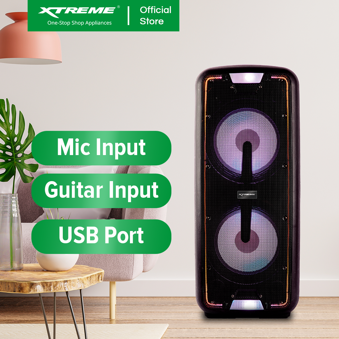 XTREME 450W 1 Way Portable Speaker System USB Micro SD FM Radio Mic & Guitar Input | XBLAST-12TR