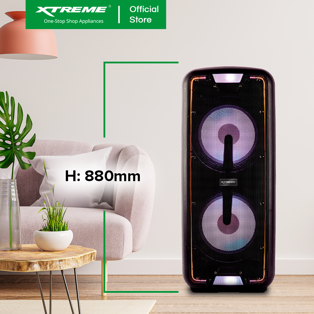 XTREME 450W 1 Way Portable Speaker System USB Micro SD FM Radio Mic & Guitar Input | XBLAST-12TR