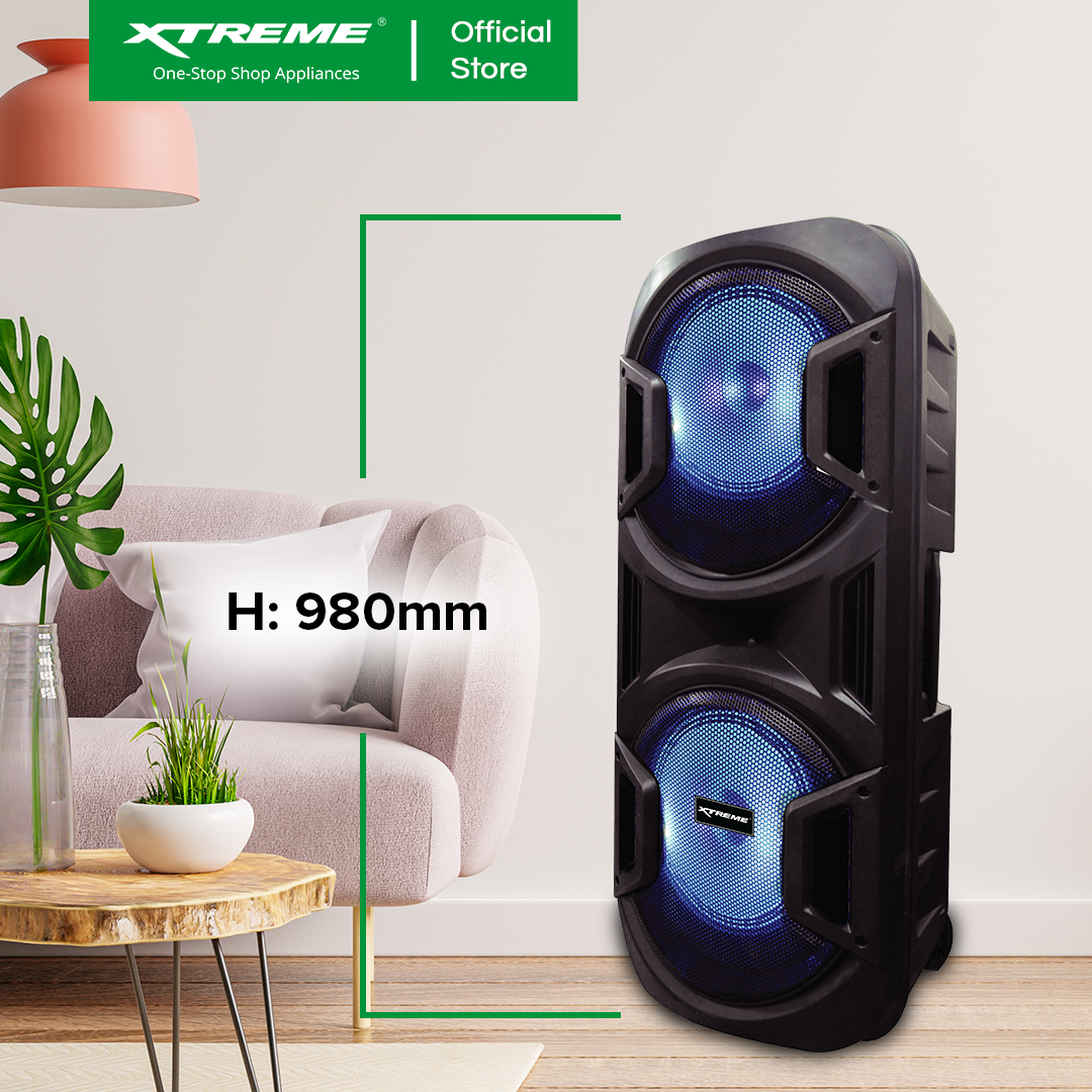 XTREME 550W 1 Way Portable Speaker System USB Micro SD FM Radio Mic & Guitar Input | XBLAST-15W