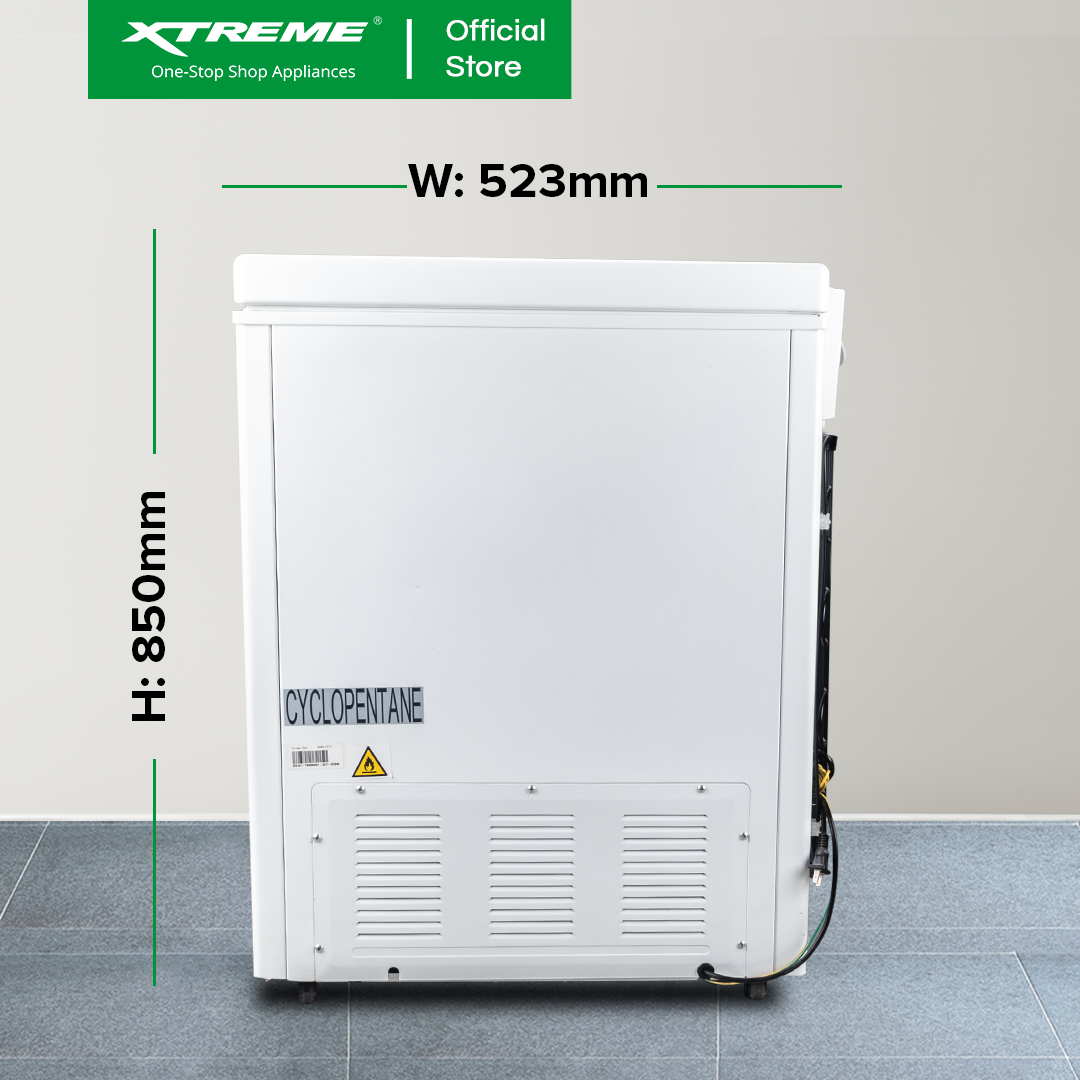 XTREME COOL 7 CUFT. Chest Freezer Manual Defrost with Lock Handle and Light (White) | XCOOL-CF7