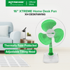 XTREME HOME 16 inches Desk Fan 3-Speed Levels Oscillation Function (Green Blade) | XH-DESKFAN16G