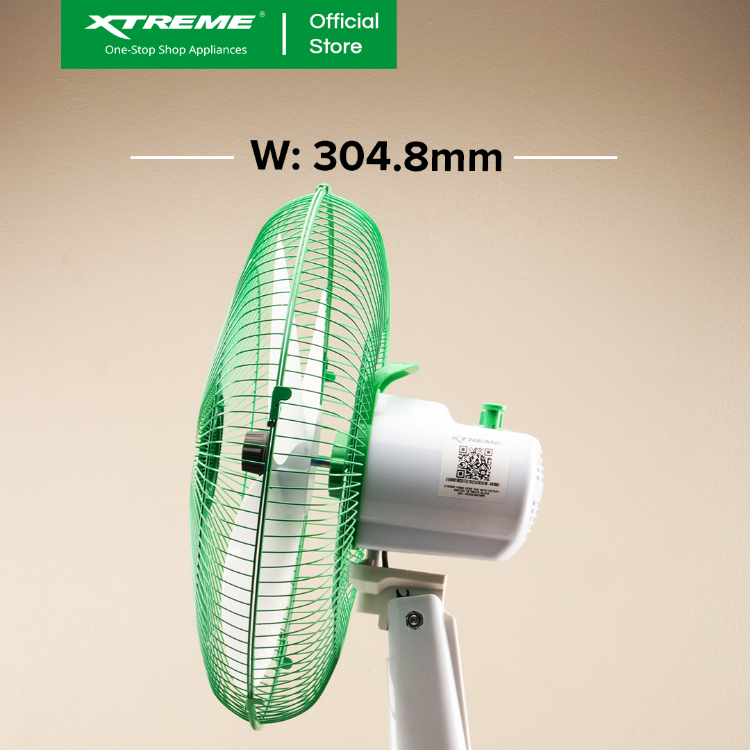XTREME HOME 16 inches Desk Fan 3-Speed Levels Oscillation Function (White Blade) | XH-DESKFAN16W