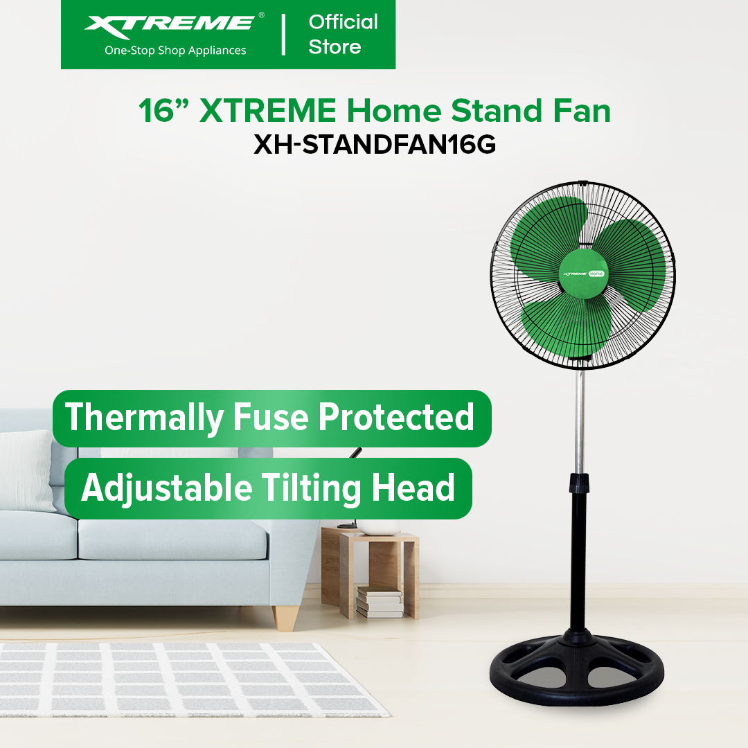 16" XTREME HOME Stand Fan | XH-STANDFAN16G