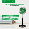 XTREME HOME 16 inches Stand Fan 3-Speed Levels Oscillation Function (Green Blade) | XH-STANDFAN16G