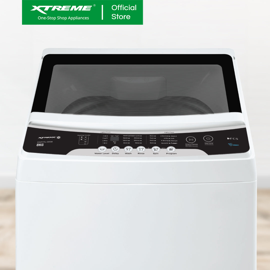 XTREME COOL 8KG Top Load Fully Automatic Washing Machine with Spin Dry (Black Cover) | XWMTL-0008B