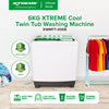Load image into Gallery viewer, XTREME COOL 6KG Twin Tub Wash and 3.6KG Spin Dry Washing Machine (Green Cover) | XWMTT-0006