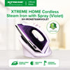 XTREME HOME Cordless Steam Iron with Spray Ceramic Soleplate & Indicator Light (Violet) | XH-IRONSTEAMVIOLET