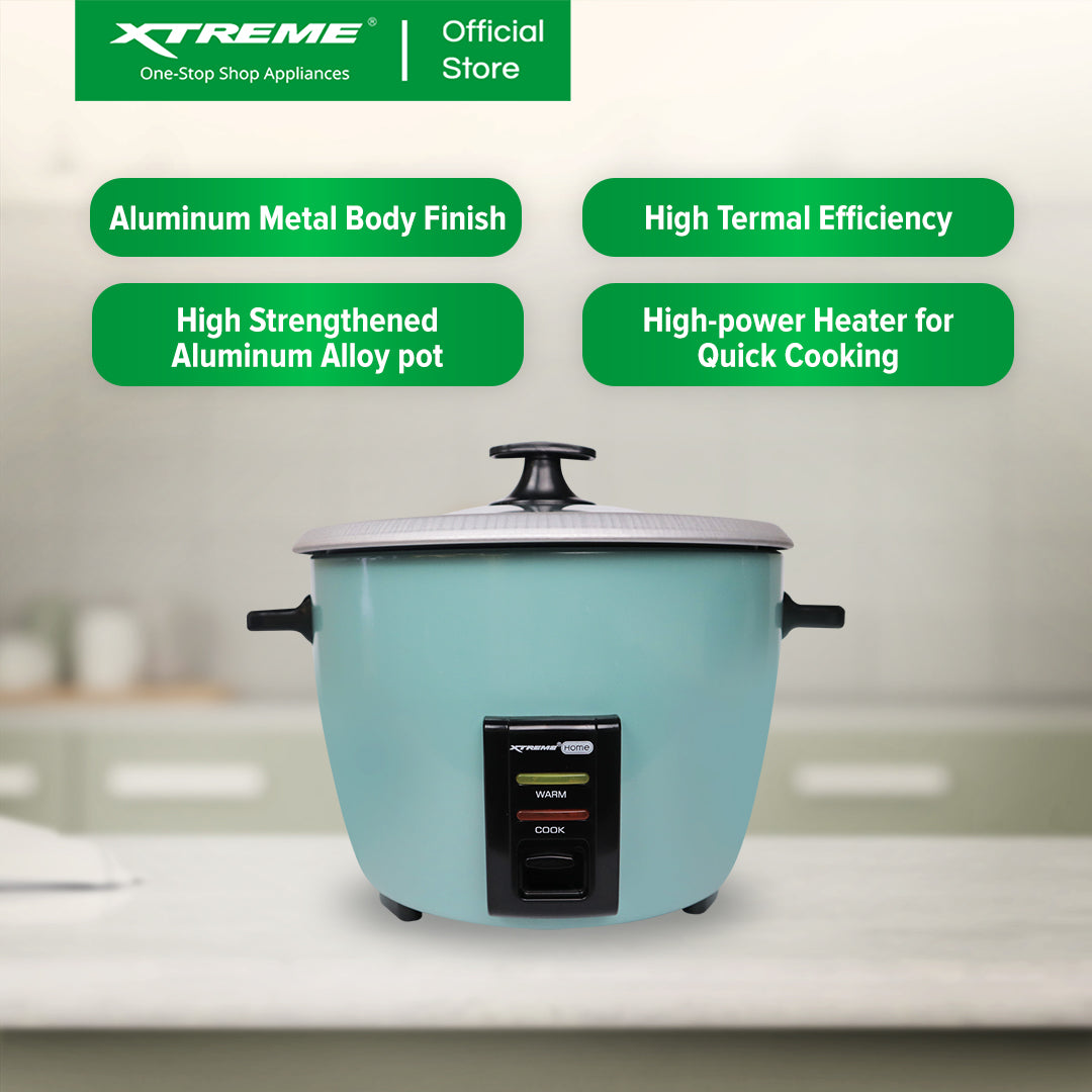 XTREME HOME 2.2L Rice Cooker 12 Cups with Automatic Keep Warm Function (Blue) | XH-RC-DRUM12BLUE