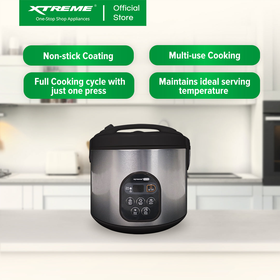 XTREME HOME 1.8L Digital Rice Cooker 10 Cup Jar Type w/ Warm Function (Black) | XH-RC-JAR10BLACKD