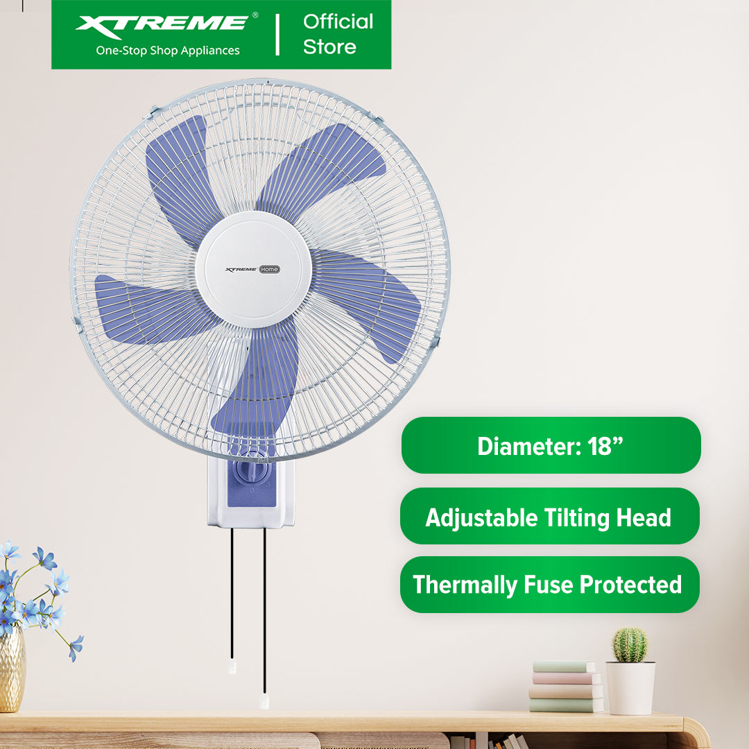 18" XTREME HOME Wall Fan (Blue) | XH-EF-WF18BLUE