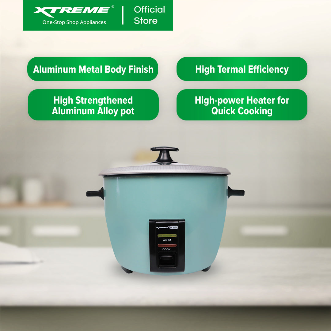 XTREME HOME 1L Rice Cooker 5 Cups with Automatic Keep Warm Function (Blue) | XH-RC-DRUM5BLUE