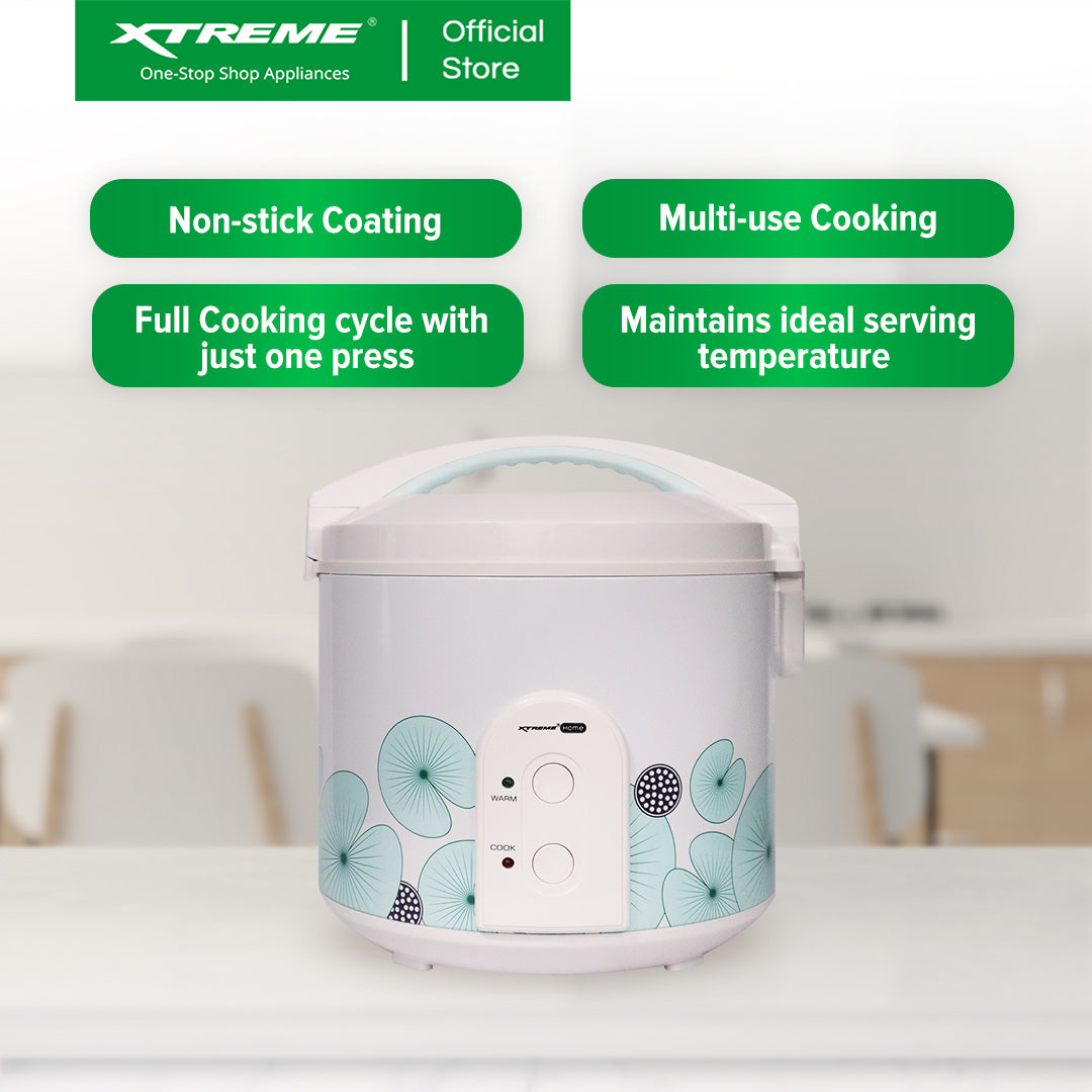 XTREME HOME 2.2L Rice Cooker 12 Cups Jar Type with Keep Warm Function (Lily) | XH-RC-JAR12LILY