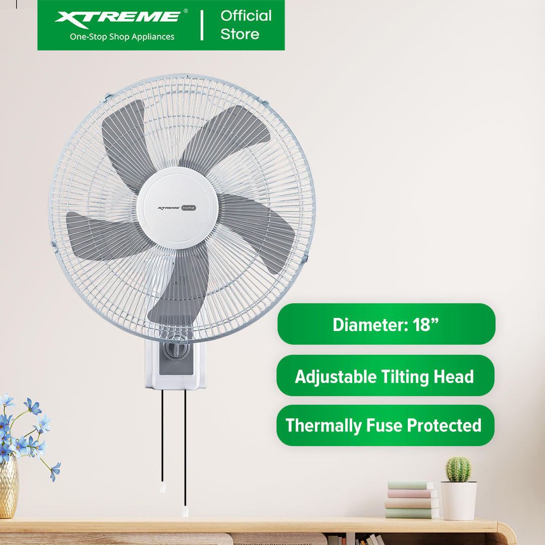 18" XTREME HOME Wall Fan (Gray) | XH-EF-WF18GRAY