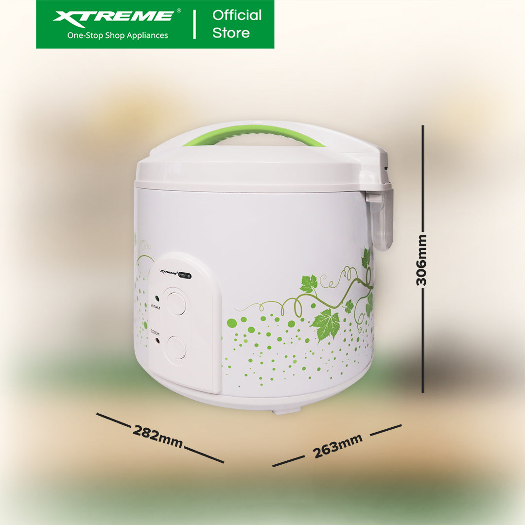 XTREME HOME 2.2L Rice Cooker 12 Cups Jar Type with Keep Warm Function (Leaf) | XH-RC-JAR12LEAF