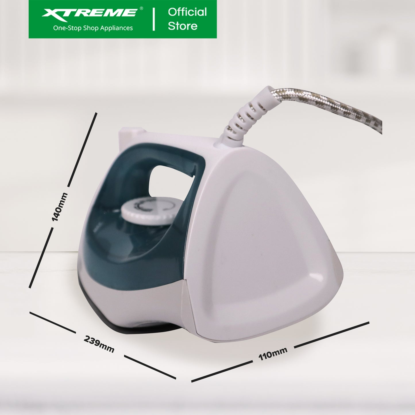 XTREME HOME Dry Iron with Spray Ceramic Soleplate and Indicator Light  (Blue) | XH-IRONSPRAYBLUE