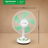 XTREME HOME 16 inches Desk Fan 3-Speed with Timer (Green Blade) | XH-EF-DF16GREEN