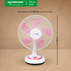 XTREME HOME 16 inches Desk Fan 3-Speed with Timer (Pink Blade) | XH-EF-DF16PINK