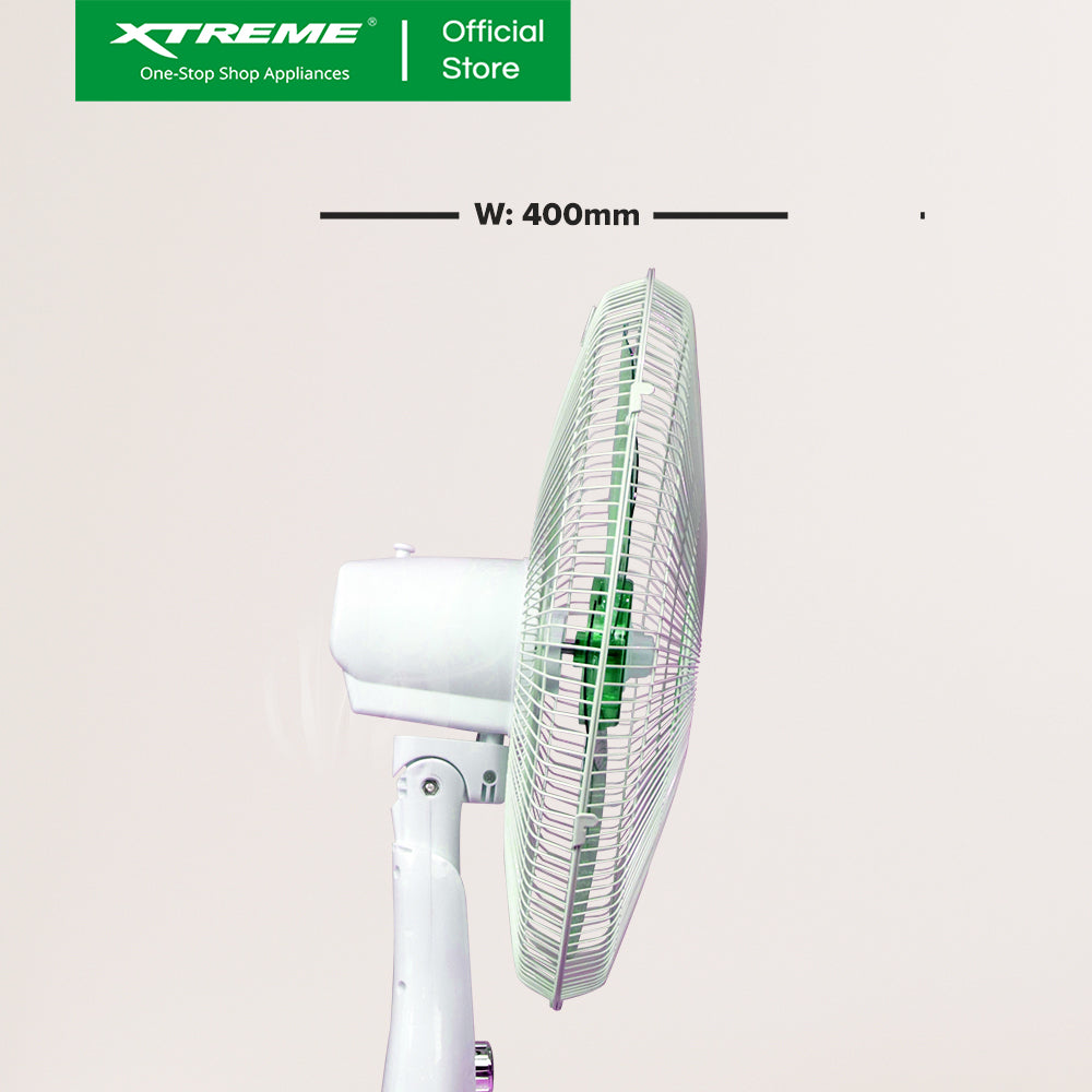 XTREME HOME 16 inches Stand Fan 3-Speed Levels Knife-shape Blade with Timer (Green) | XH-EF-SF16GREEN