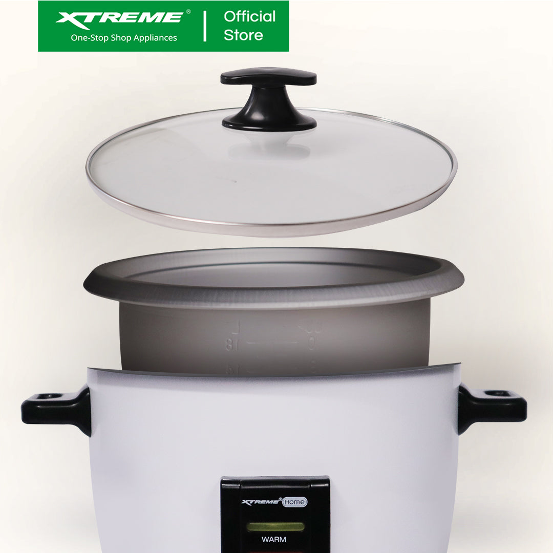 XTREME HOME 1L Rice Cooker 5 Cups with Automatic Keep Warm Function (White) | XH-RC-DRUM5WHITE