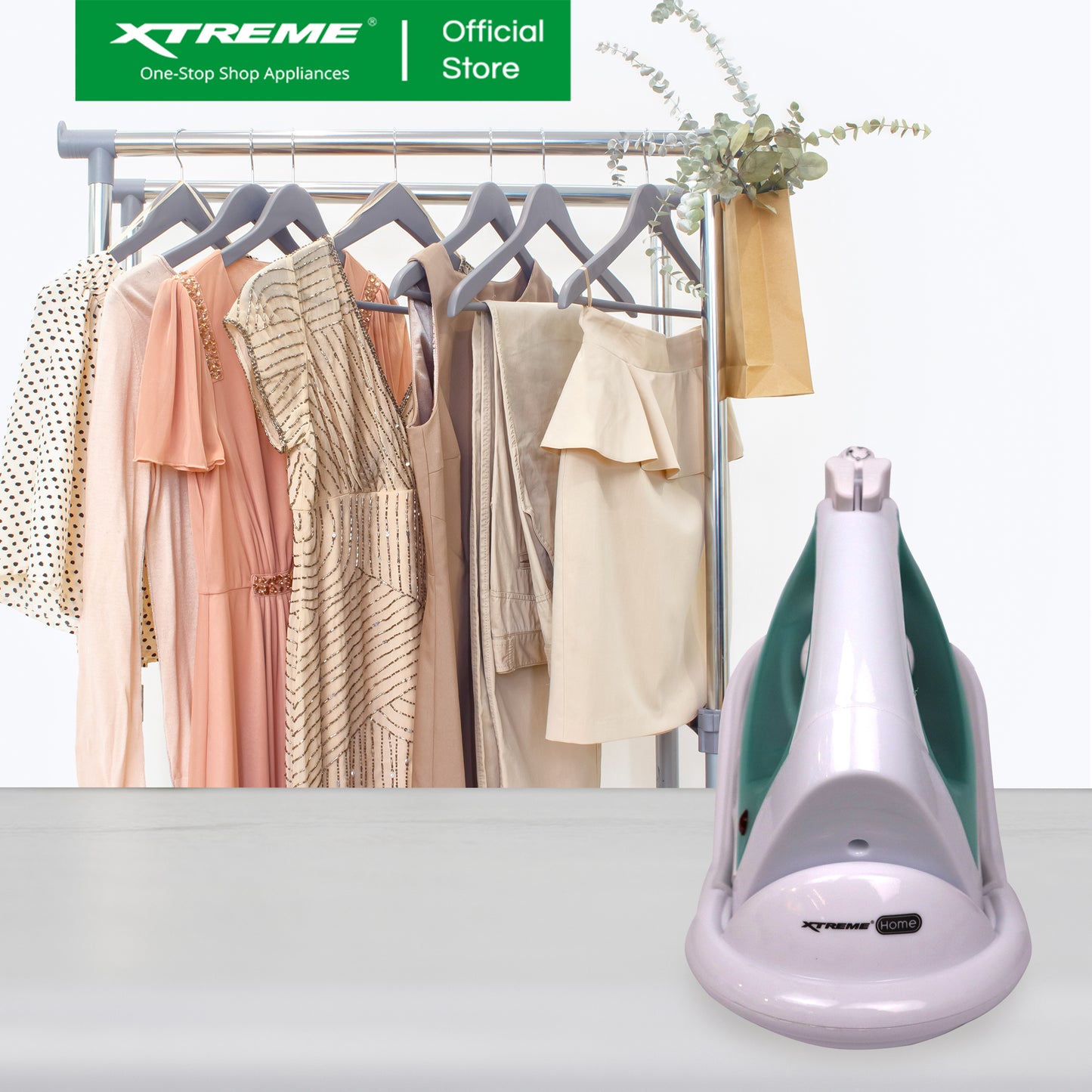XTREME HOME Cordless Steam Iron with Spray Ceramic Soleplate & Indicator Light (Green) | XH-IRONSTEAMGREEN