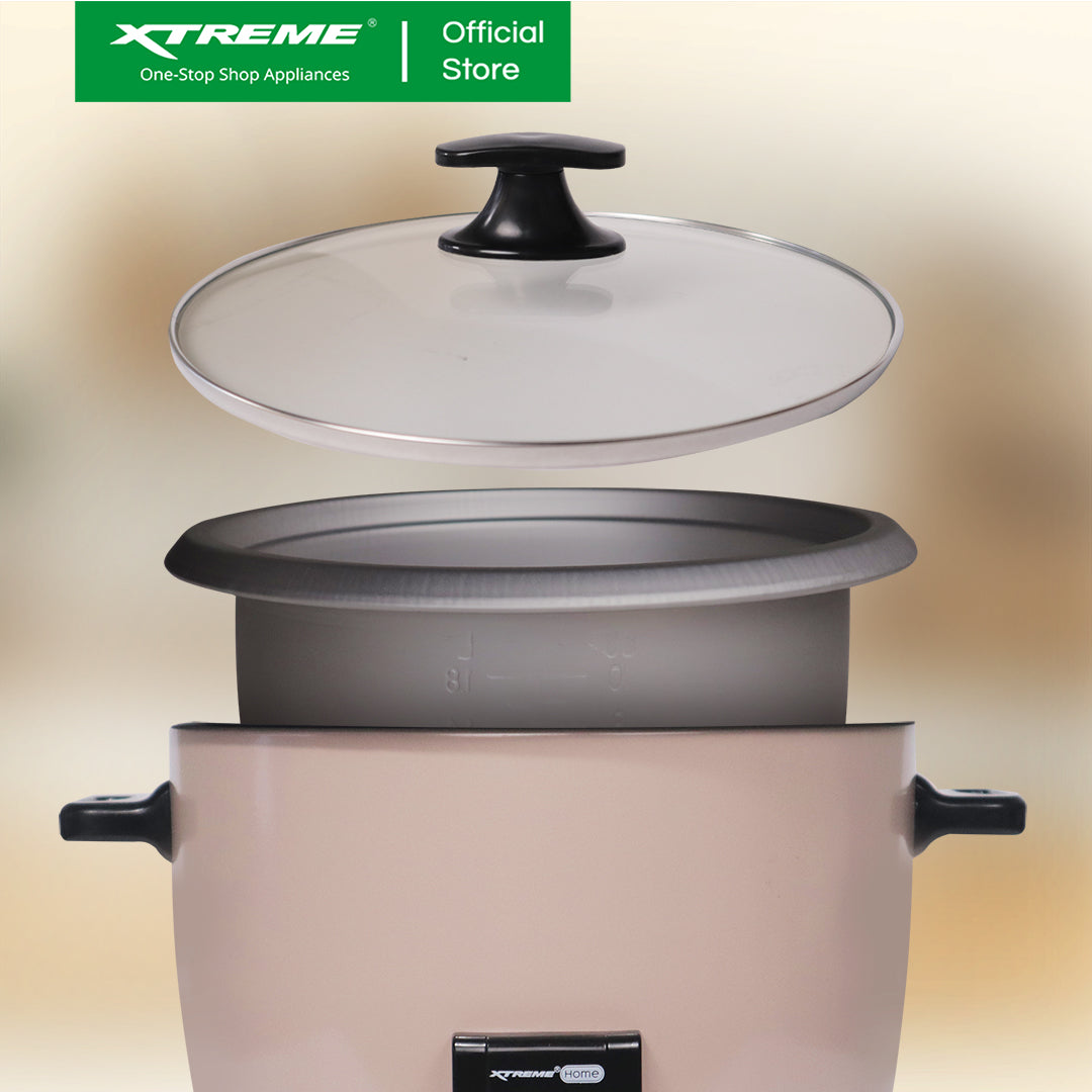 XTREME HOME 2.2L Rice Cooker 12 Cups with Automatic Keep Warm Function (Beige) | XH-RC-DRUM12BEIGE
