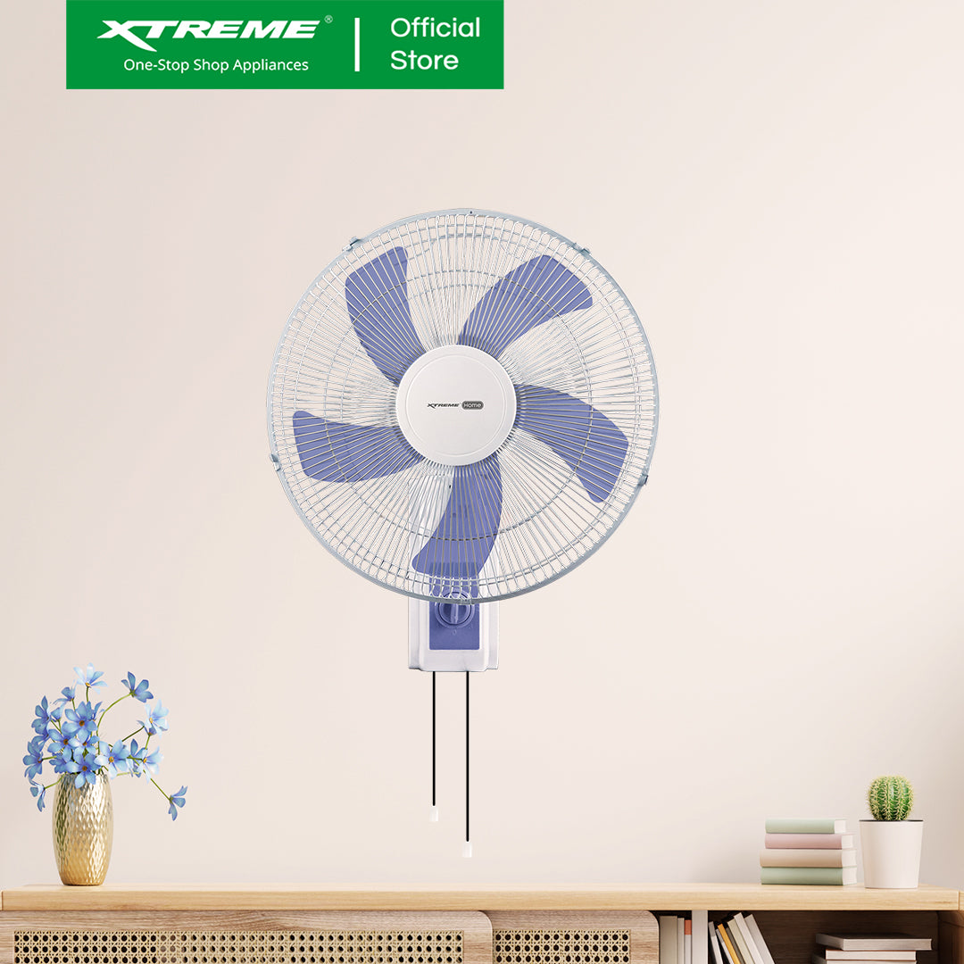XTREME HOME 16 inches Wall Fan 3-Speed with 2 Chains (Blue Blade) | XH-EF-WF16BLUE