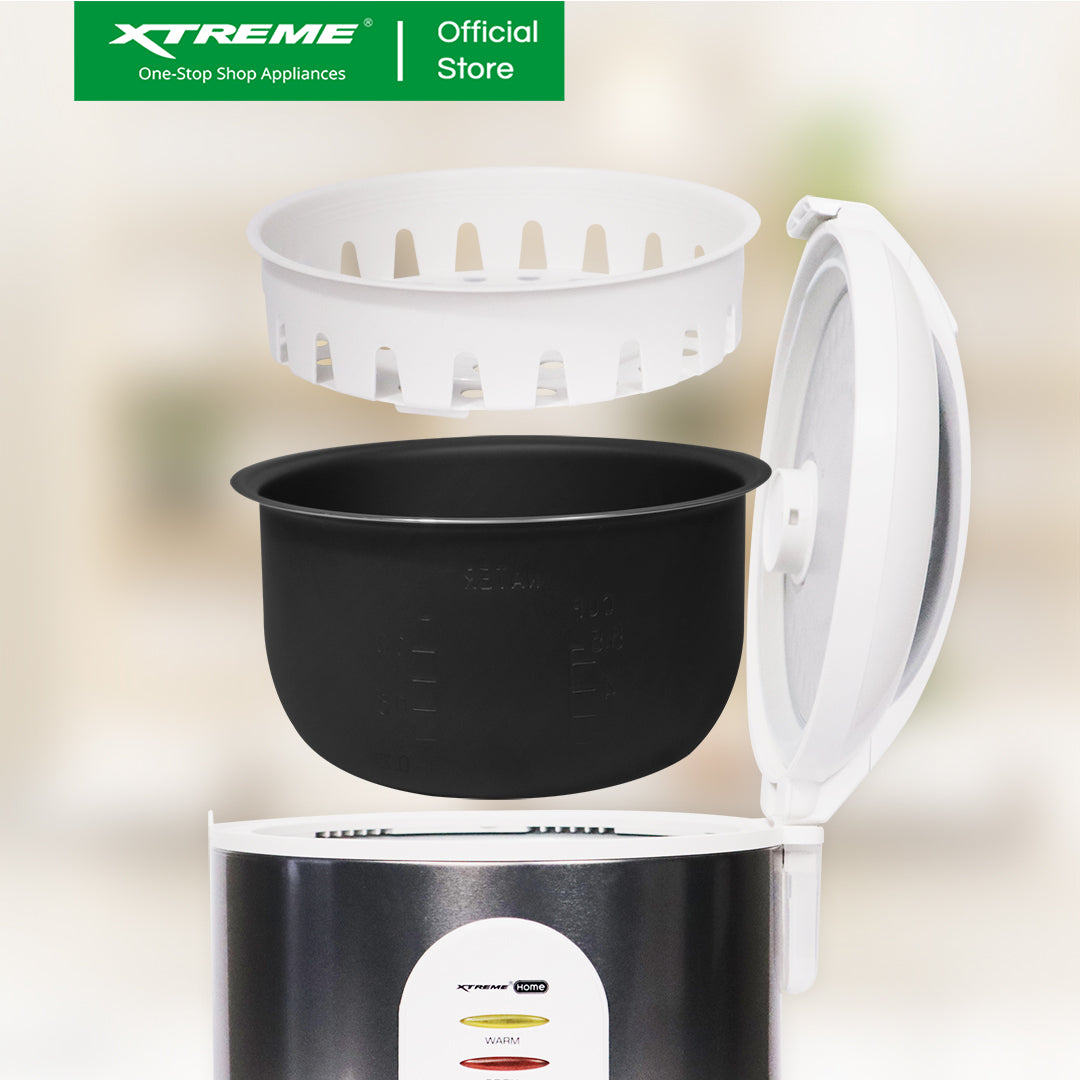 XTREME HOME 1L Rice Cooker 5 Cups Jar Type with Keep Warm Function (Silver) | XH-RC-JAR5SILVER